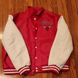 Red and White Bomber Jacket